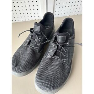 Men's 13 Rockport Casual Ahtletic Sneakers Pull On Stretch Lace Up Black Gray